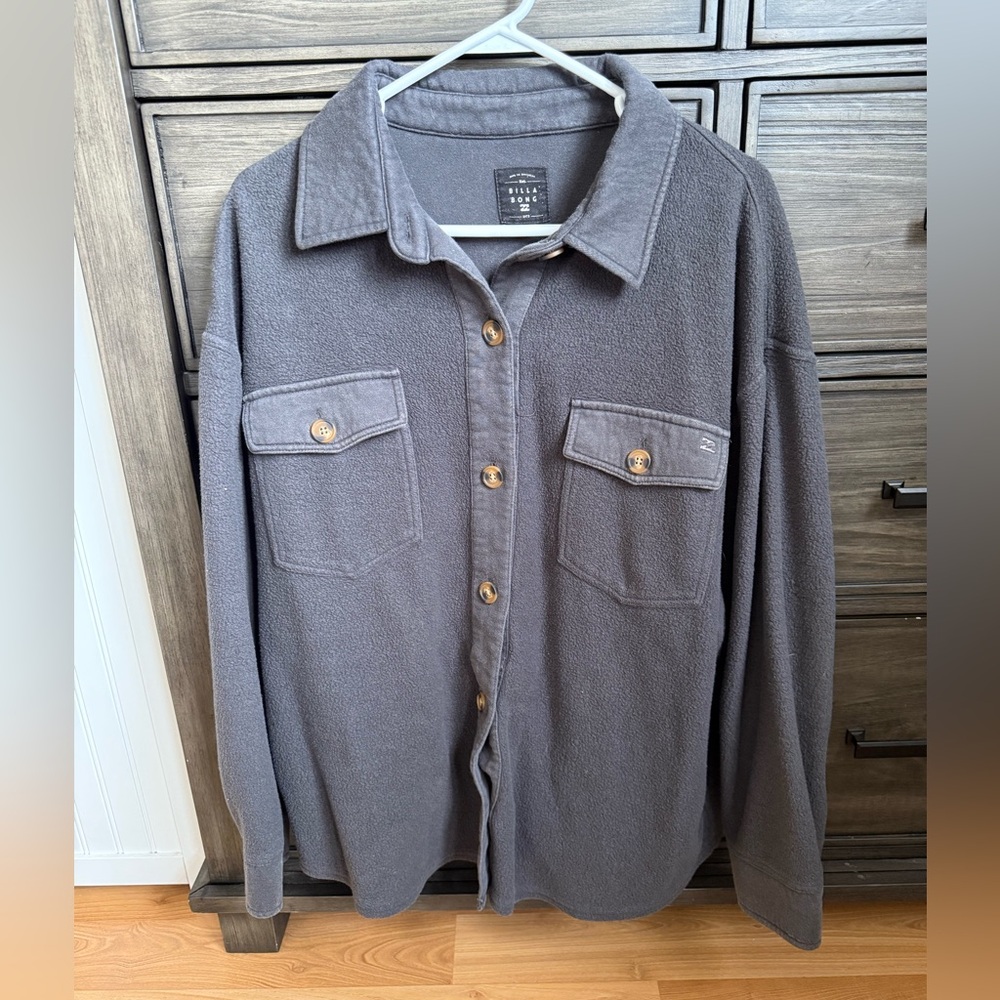 Billabong Charcoal Oversized Shacket